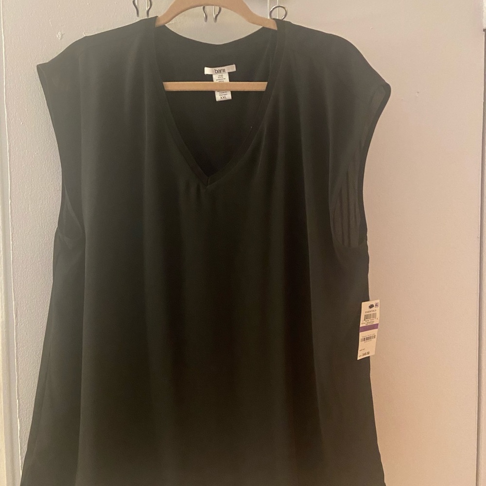 Bar III black sleeveless shirt size XXL. NWT
